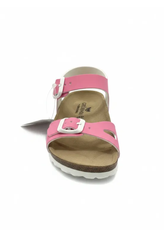 Sandalo fuxia in eco-suede
