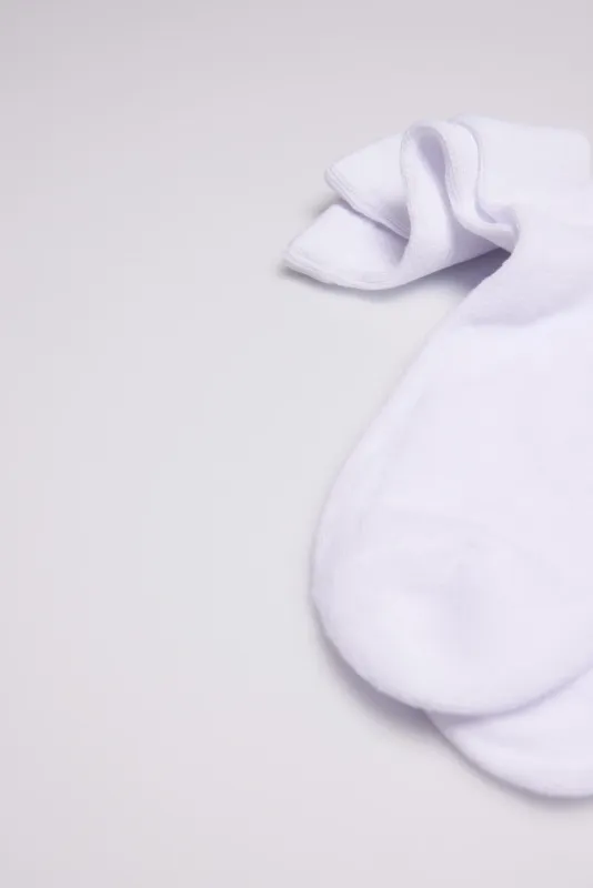 Calzini sportivi con polsino comfort bianco