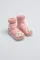 Calzino termico per neonati con suola antiscivolo rosa