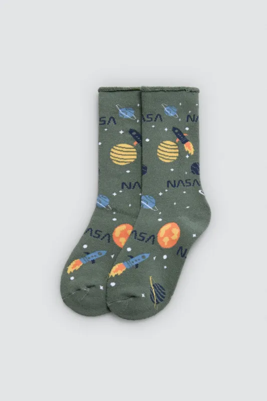 Confezione da 3 calzini termici per bambini senza polsini Universe