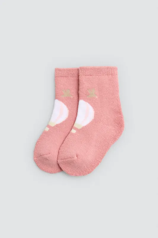 Confezione da 4 calzini termici per neonati con stampe a palloncino