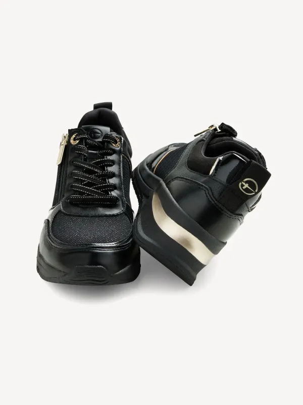 Sneakers Eleganti neri con Zip
