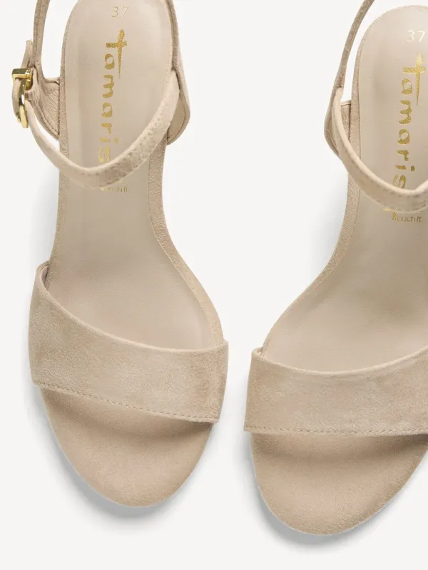 Sandali Vegan Tamaris in Tessuto con Tacco Stiletto 7 cm
