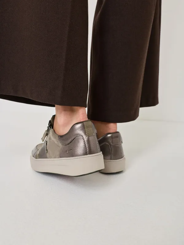 Sneakers marrone in pelle