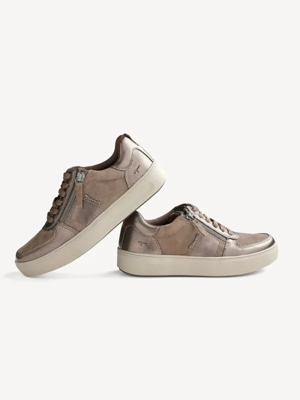 Sneakers marrone in pelle