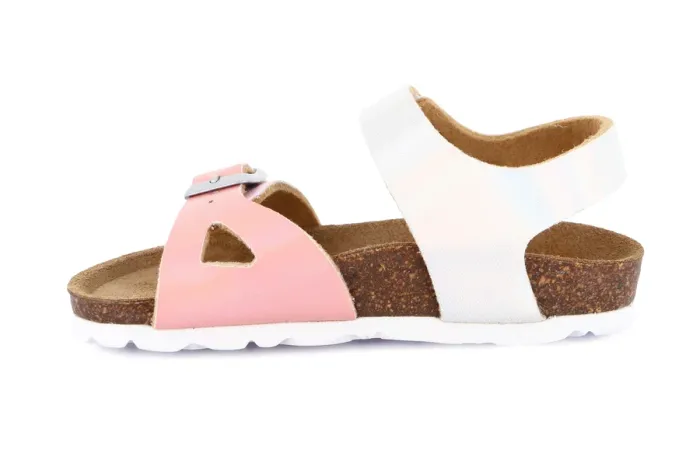 Sandalo multicolor con chiusura a strappo