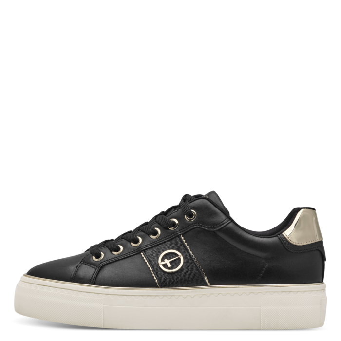 Sneakers basse in vera pelle con lacci