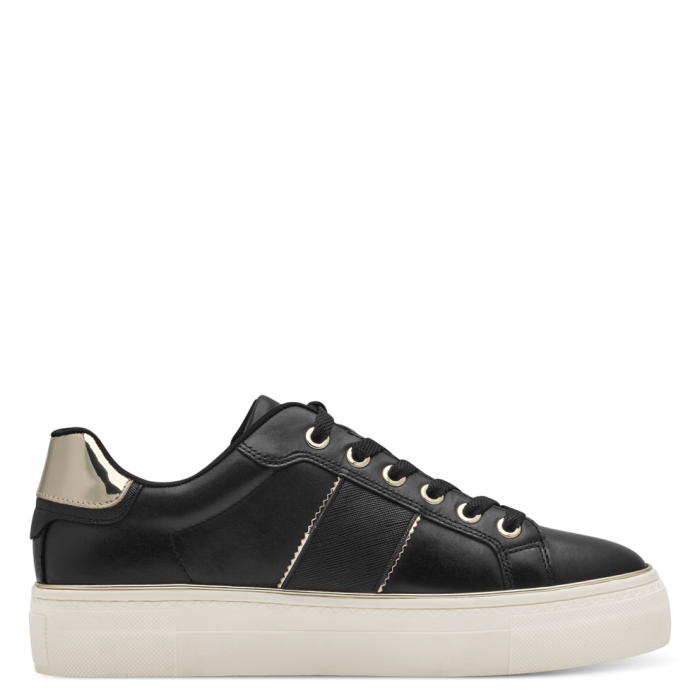 Sneakers basse in vera pelle con lacci