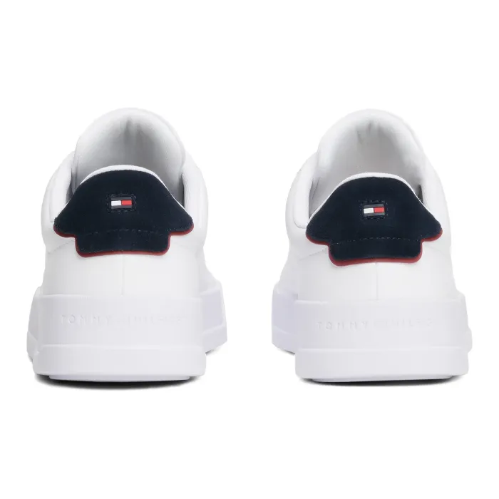 Sneakers Basse Tommy Hilfiger Court Uomo - Bianche/Blu
