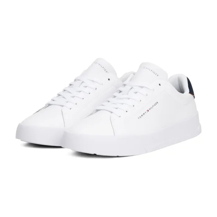 Sneakers Basse Tommy Hilfiger Court Uomo - Bianche/Blu