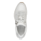 Sneakers bianche da Donna con tacco e zip
