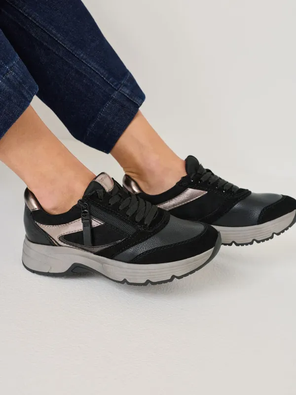 Sneakers nere widefit in pelle