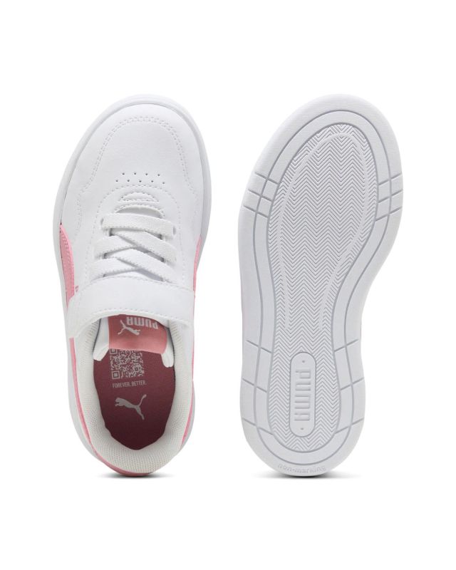Sneakers da bambine Court Lally Bianco Rosa