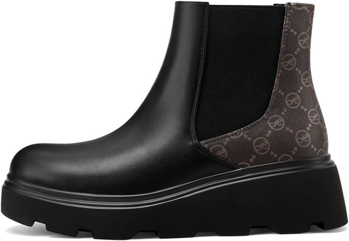 Stivaletti Chelsea in ecopelle con platform