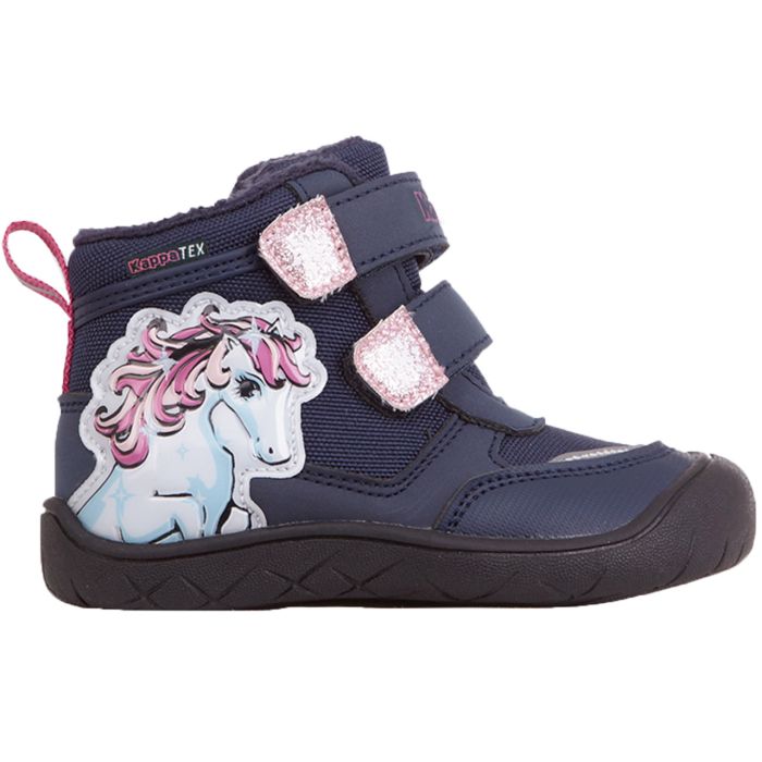 Stivaletti Kappa Flake Tex blu navy e rosa