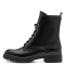 Stivaletti neri in pelle vegan con tacco 4,5 cm