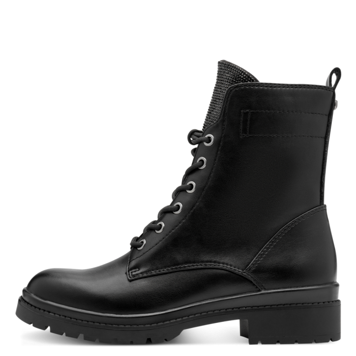Stivaletti neri in pelle vegan con tacco 4,5 cm