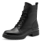Stivaletti neri in pelle vegan con tacco 4,5 cm