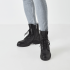 Stivaletti neri in pelle vegan con tacco 4,5 cm