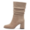 Stivaletti taupe tortora con tacco 7,5 cm