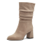 Stivaletti taupe tortora con tacco 7,5 cm