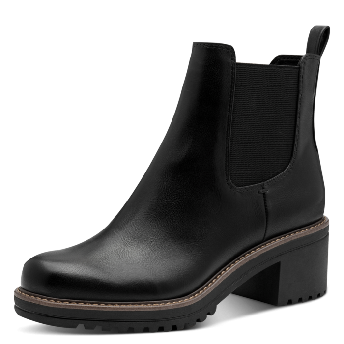 Stivaletto con tacco e zip laterale